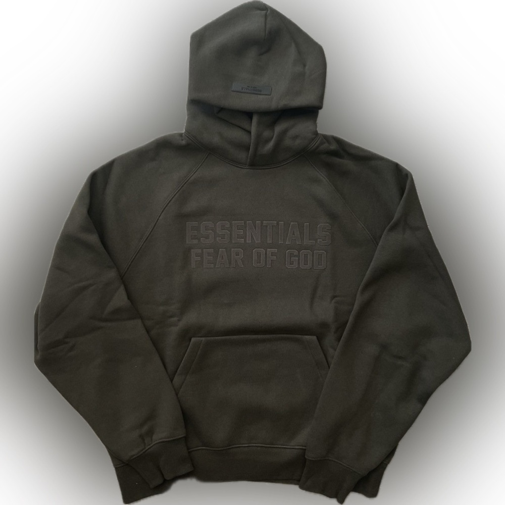Fear Of God Essentials Off Black Hoodie